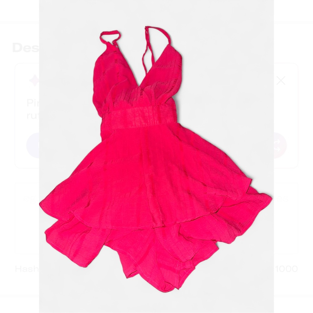 Elegant Pink Ruffled Jumpsuit Romper